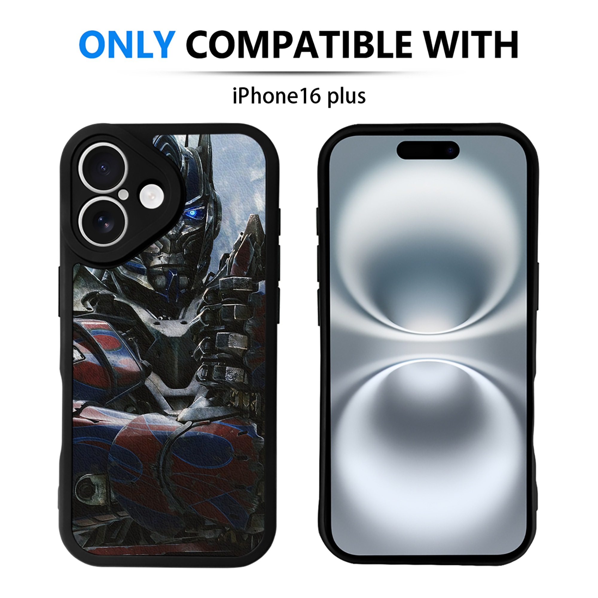 （画像用） Transformers トランスフォーマー 【iPhone 16シリーズ対応】シリコンスマホケース（レザー調） 材質：シリコン